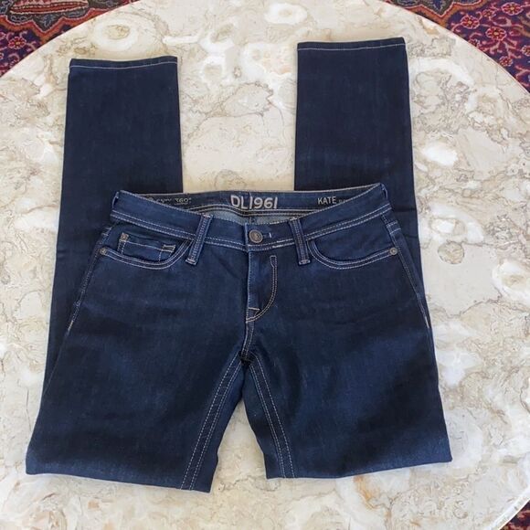 DL1961 Kate Slim Straight Leg Dark Denim Jeans - Picture 12 of 16